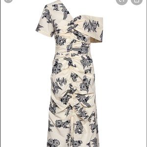 NWT Josephine One Shoulder Ruched Floral Dress